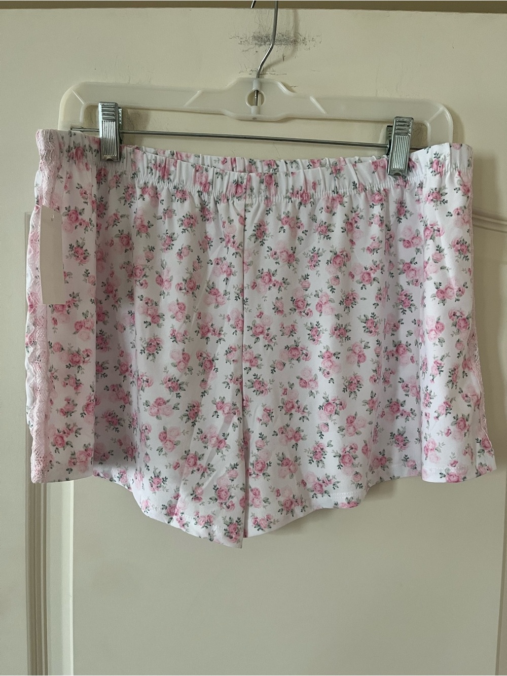 Laura Ashley “Pink Roses” Floral Lace-Trim Sleep Set, Cami & shorts Size Large - Picture 15 of 16